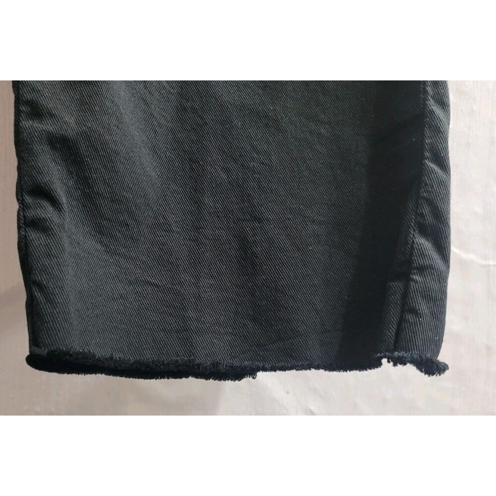 Frank & Eileen Wicklow Italian Chino Pants Wmns 10 Black Tuxedo Cropped Raw Hem - Picture 6 of 8